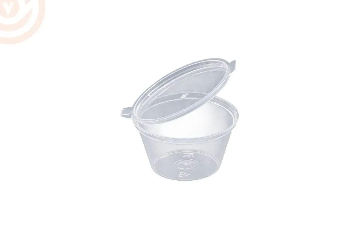 1 oz PP Sos Kabı (Kendinden Kapaklı)